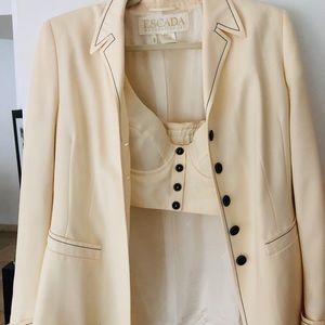 Escada Ecru Jacket and Bustier top